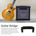 Tune O Matic Bridge With Roller Saddles For Epiphone Les Paul Sg Es Dot Black Finish 12 In Radius Includes M8 Threaded Posts