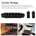 Tune O Matic Bridge With Roller Saddles For Epiphone Les Paul Sg Es Dot Black Finish 12 In Radius Includes M8 Threaded Posts