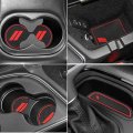 Anti Dust Trim Mats For 2015 2020 Dodge Challenger Custom Interior Shifter Liner Cup Holder Door Pocket And Center Console 11 