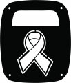 Jeeptails Awareness Ribbon Tail Lamp Light Covers For Jeep Wrangler Tj And Yj Black Set Of 2 