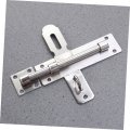 Jojofuny 2pcs Cabinet Door Catch Security Slide Latch Lock Bolt Showcase Iron Buckle Sliding Chain Furniture Right Angle Window