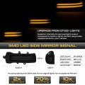 Vipmotoz Led Strip Side Mirror Light Turn Signal Indicator Lamp Replacement For Toyota 4runner Tacoma Sienna Rav4 Black Housing