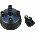 Heavy Duty Performance Brass Terminal Side Mount Ignition Distributor Cap And Rotor Set Compatible With Ford New Holland 8n