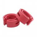 Uxcell Type-c Red Car Rubber Shock Absorber Spring Bumper Buffer Power Cushion 2pcs