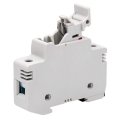 Baomain Cylindrical Fuse Holder Rt18-32 X 10 X 38mm Base Single Pole 35mm Din Rail Mount Ul Pack Of 5 