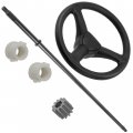 Caltric Steering Wheel And Shaft With Gear Compatible John Deere 125 135 D105 D120 D125 D130 D140