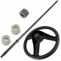 Caltric Steering Wheel And Shaft With Gear Compatible John Deere 125 135 D105 D120 D125 D130 D140