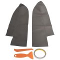 2pcs Gray Front Door Panels Armrest Leather Cover Replacement For Crv 2007-2012 