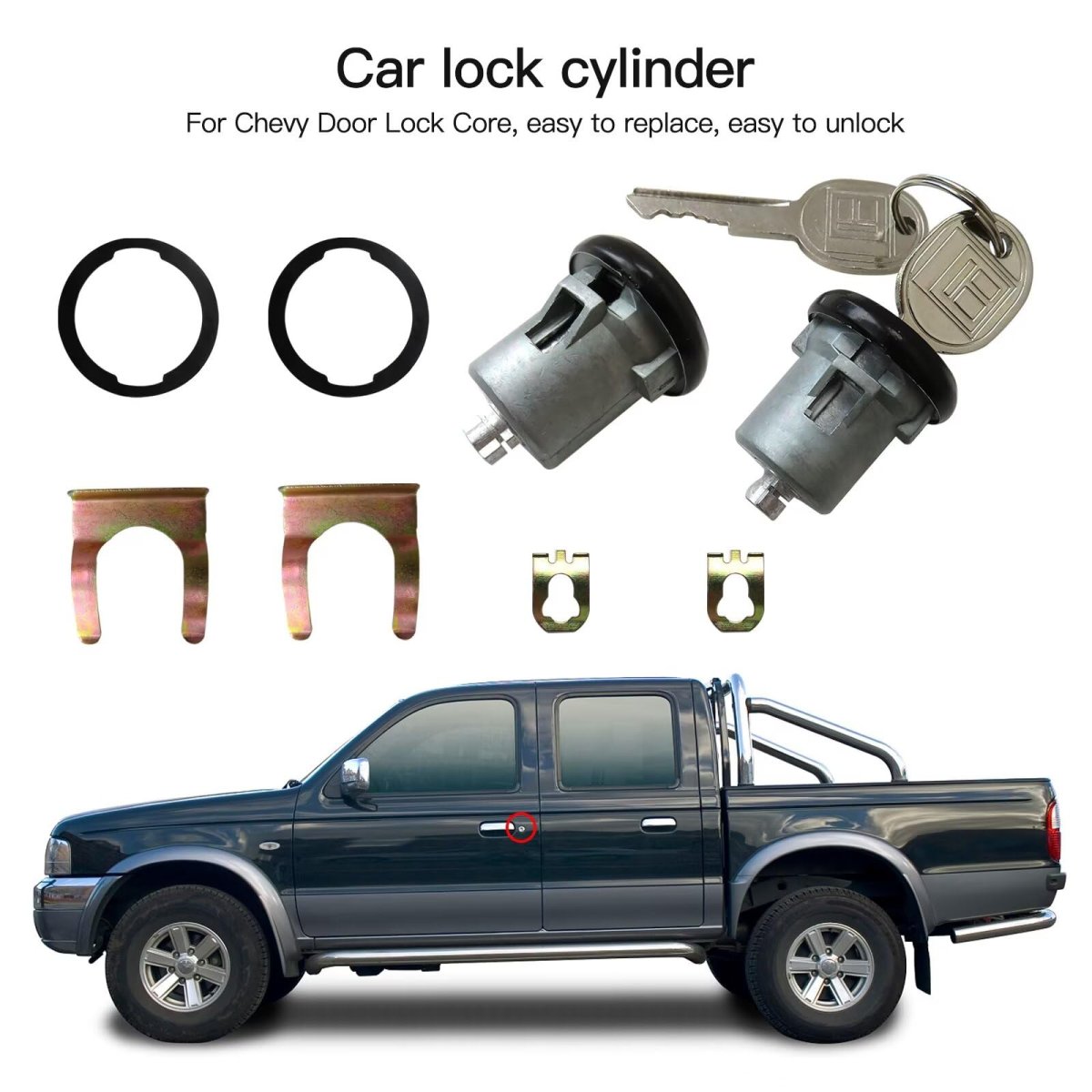 5070007 Dl7b D571a 2dlk2 Dl15252 Door Lock Cylinders W 2 Keys Replacement For Oldsmobile Eighty Eight 1965-1992 Ne Dl7b D571a