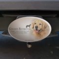 Golden Retriever Dog Breed Oval Tow Trailer Hitch Cover Plug Insert