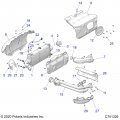 Polaris Rzr Shield-heat Headpipe Inner Genuine Oem Part Qty 1