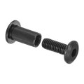 10 Sets Screw Post Male M6x16mm Carbon Steel Rivets Female M6x15mm Hex Drive Binding Screws Belt Buckle Bolts Leather Fastener 