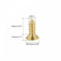 Uxcell Brass Wood Screws M3 5x12mm Phillips Flat Head Self Tapping Connector For Door Cabinet Wooden Furniture 25pcs