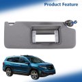 Gray Sun Visor Passenger Side With Mirror And Light Replacement For Honda Pilot 2017-2021 Ridgeline 2018-2020 83230-tg7-a12za