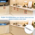 4 Pcs Magnetic Push Latches For Cabinet Door 2 99x1 26 In To Open Latch Hardware Hidden Release Drawer Pull Closet Plastic Grey