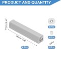 4 Pcs Magnetic Push Latches For Cabinet Door 2 99x1 26 In To Open Latch Hardware Hidden Release Drawer Pull Closet Plastic Grey