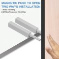 4 Pcs Magnetic Push Latches For Cabinet Door 2 99x1 26 In To Open Latch Hardware Hidden Release Drawer Pull Closet Plastic Grey