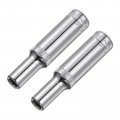 Uxcell 2 Pcs 1 4 Inch Drive 5mm 6-point Deep Socket Metric Steel With Chrome Plated
