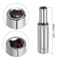 Uxcell 2 Pcs 1 4 Inch Drive 5mm 6-point Deep Socket Metric Steel With Chrome Plated