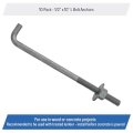 1 2 X 10-inch Galvanized Threaded Anchor Bolts With Hardware For Wood Concrete 10 Pack