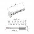 Uxcell Plunger Latches Spring Loaded Stainless Steel 6mm Dia Head 50mm Total Length 4pcs