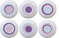 6 Pink Purple Blue Retro Circles Ceramic Cabinet Drawer Pull Knobs