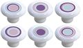 6 Pink Purple Blue Retro Circles Ceramic Cabinet Drawer Pull Knobs 
