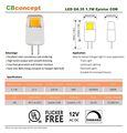 12 Volt G6 35 Led Light Bulb 5 Pack Warm White 3000k Dimmable Halogen Replacement Epistar Cob 1 7 Watt 220 Lumen 360 Degrees