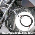 X Autohaux Brake Hose An3 28 90 Degree M10 Motorcycle Hydraulic Line Oil Pipe Fitting For Atv Motocross Racing Bike 150cm Black