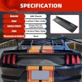 Ecotric Rear Decklid Panel Trim Compatible With 2015-2023 Ford Mustang Abs External Accessories Trunk Center Cover Decorating
