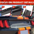 Ecotric Rear Decklid Panel Trim Compatible With 2015-2023 Ford Mustang Abs External Accessories Trunk Center Cover Decorating