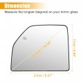 X Autohaux Driver Left Side Towing Mirror Glass Upper Heated With Rear Holder No Fl3z17k707q For Ford F250 F350 Super Duty