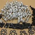 Hongk- Universal Spike Fairing Bolt Kit Sportbike Pack Compatible With Yamaha Yzf R1 R6 R6s Silver B01bn0oj2a