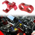 X Autohaux 5 Pcs An10 Hose Separator Clamp Fuel Line Connector For Oil Red
