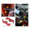 X Autohaux 5 Pcs An10 Hose Separator Clamp Fuel Line Connector For Oil Red