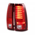 Red Lens Premium Led Tail Light Housing Lamp Assembly For 2003-2006 Chevy Silverado 1500 2500 3500 Driver And Passenger Side 