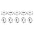 20pcs M8 Knurled Thumb Nuts Carbon Steel Round Flat Head Through Hole Handle Nut Lock Adjusting Thin Type Nickel Plated Silver 