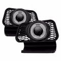 Uframe Clear Lens Projector Halo Fog Light Lamps Compatible With Chevy 03-07 Silverado 02-06 Avalanch