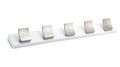 Richelieu Rh132211530195 Contemporary Hook Rack Brushed Nickel White Finish