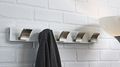 Richelieu Rh132211530195 Contemporary Hook Rack Brushed Nickel White Finish