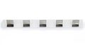 Richelieu Rh132211530195 Contemporary Hook Rack Brushed Nickel White Finish