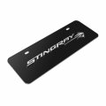 Ipick Image Made For Chevrolet Corvette C7 Stingray 3d Logo 12 X 4 25 European Look Black Half-size Stainless Steel License