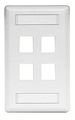 Hubbell Ifp14w Plate Wall Flush 1-g 4port Wh 