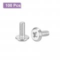 Uxcell M3x8mm Flat Round Head Phillips Screws 100pcs 304 Stainless Steel Drive Machine Full Thread Bright Finish Furniture