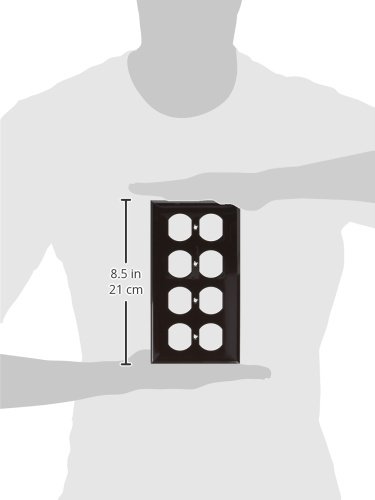 Morris 81442 Lexan Wall Plate Decorative Gfci 4 Gang Brown