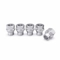 24pcs Chrome Silver Open Et Lug Nuts Metric 12x1 5 Thread Size 1 Inch Length Extended Threads Cone Conical Taper Seat Shank
