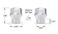 24pcs Chrome Silver Open Et Lug Nuts Metric 12x1 5 Thread Size 1 Inch Length Extended Threads Cone Conical Taper Seat Shank