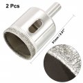 Uxcell 2pcs 28mm Diamond Drill Bit Hole Saw For Glass Tile Marble Fiberglass Ceramic Stone Bottles Pots