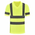 Custom Safety Shirts Small Hi Vis T Ansi Class 3 Reflective Lime High Visibility V Neck Shirt Yellow S 