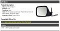 Left Driver Side Power Mirror Paint To Match Compatible With 1991-1997 Toyota Land Cruiser